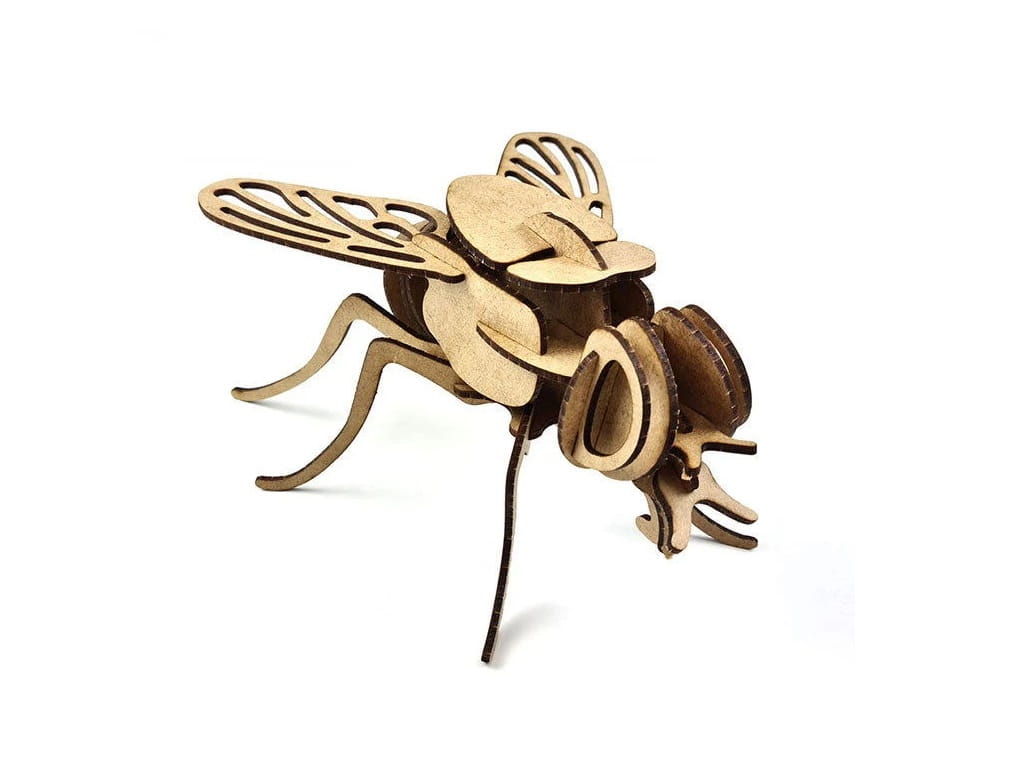 Laser Cut Fly 3D Wooden Puzzle