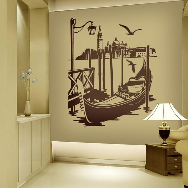 Laser Cut Gondola In Venice Italy Wall Art