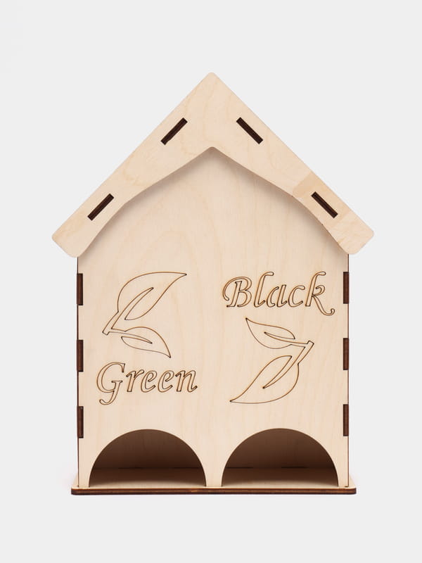 Laser Cut Green and Black Tea Bag Dispenser