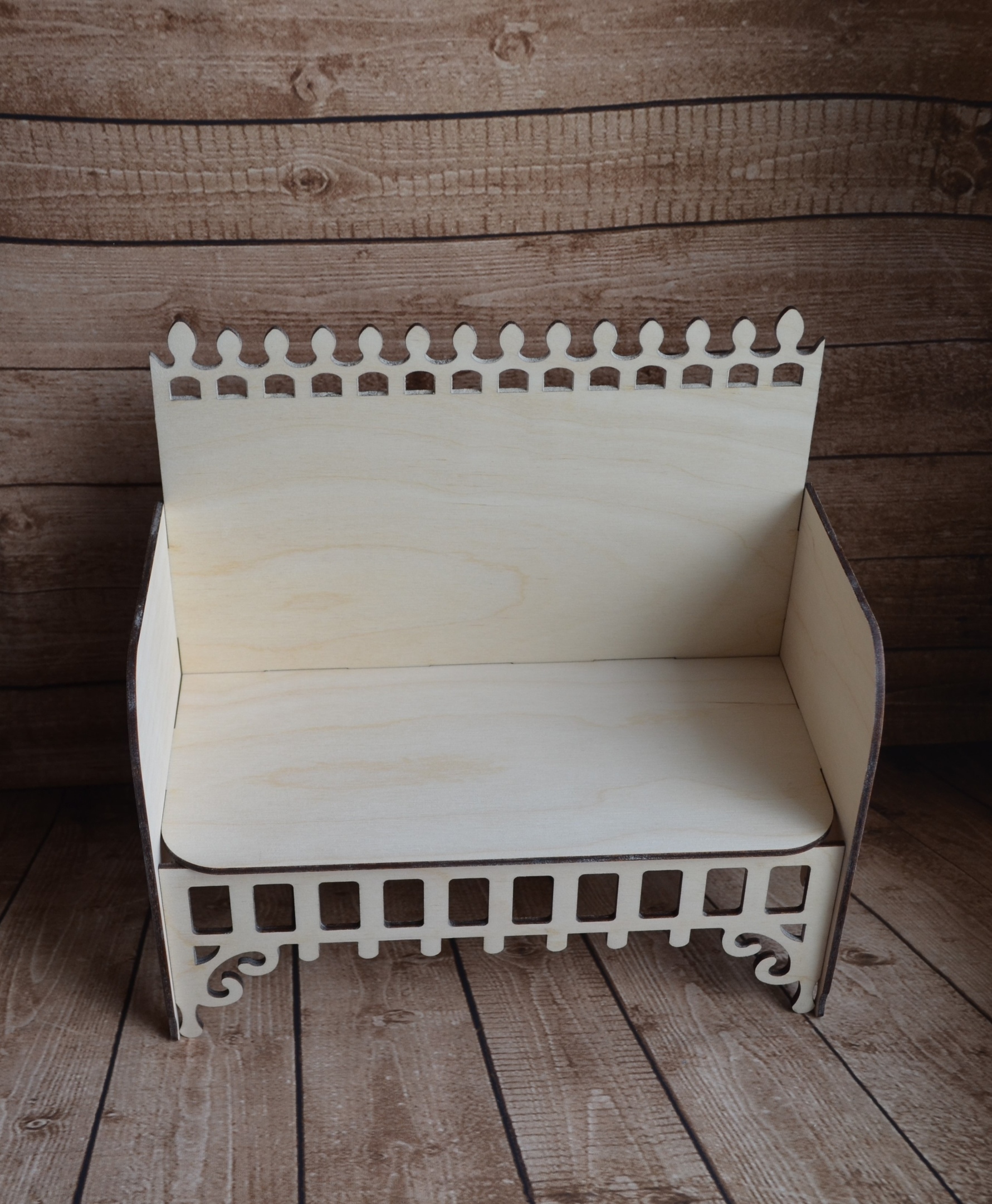 Laser Cut Miniature Furniture Sofa