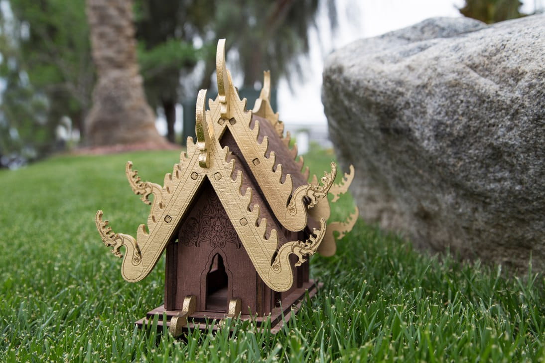 Laser Cut Pagoda House 3D Puzzle Wood Model