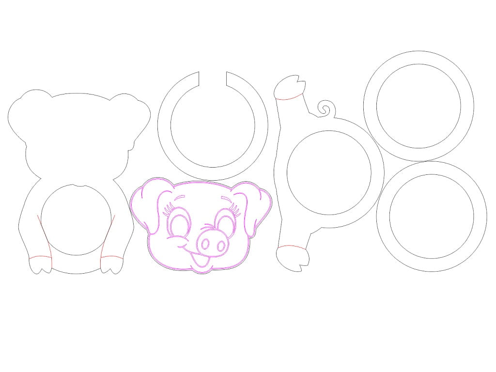 Laser Cut Piggy Bank for Kids