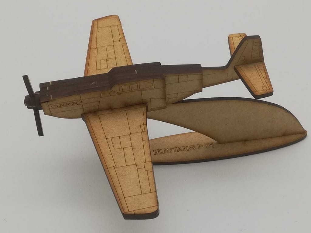 Laser Cut Yakovlev Yak 9 Fighter Aircraft 3D Wood Puzzle