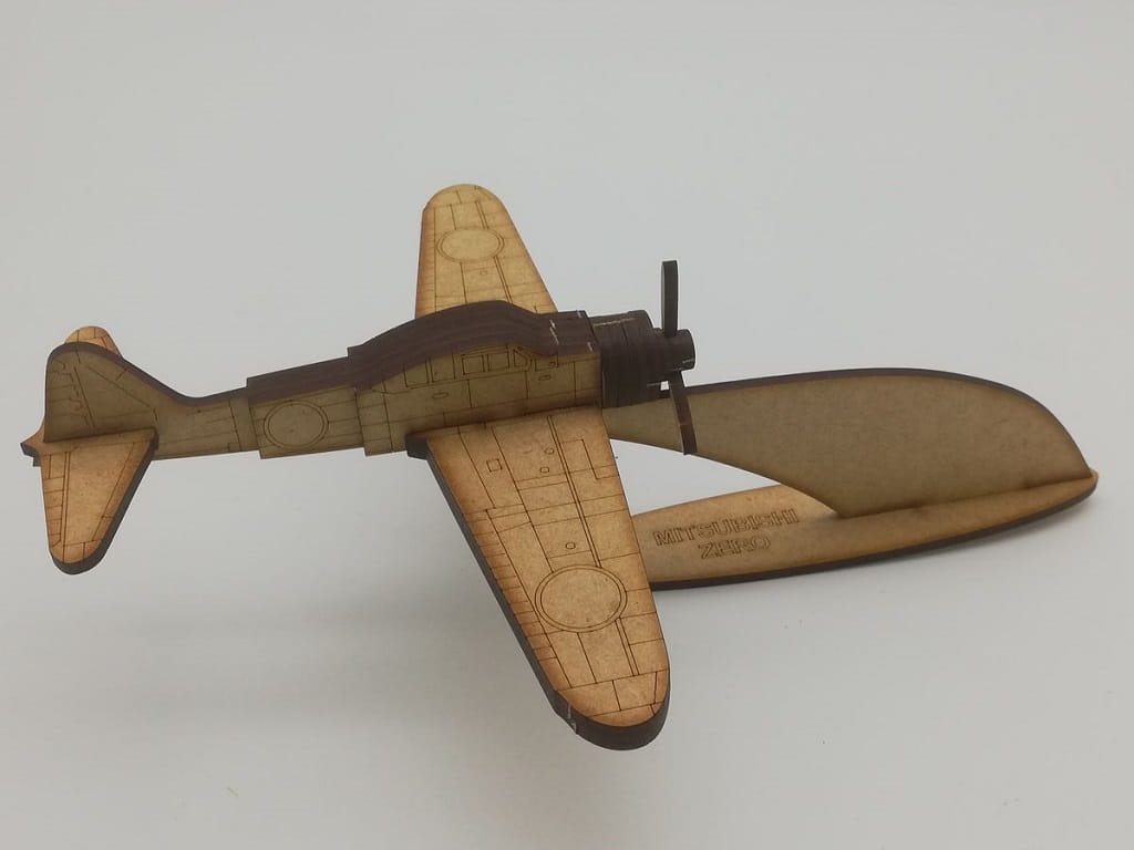 Laser Cut Yakovlev Yak 9 Fighter Aircraft 3D Wood Puzzle