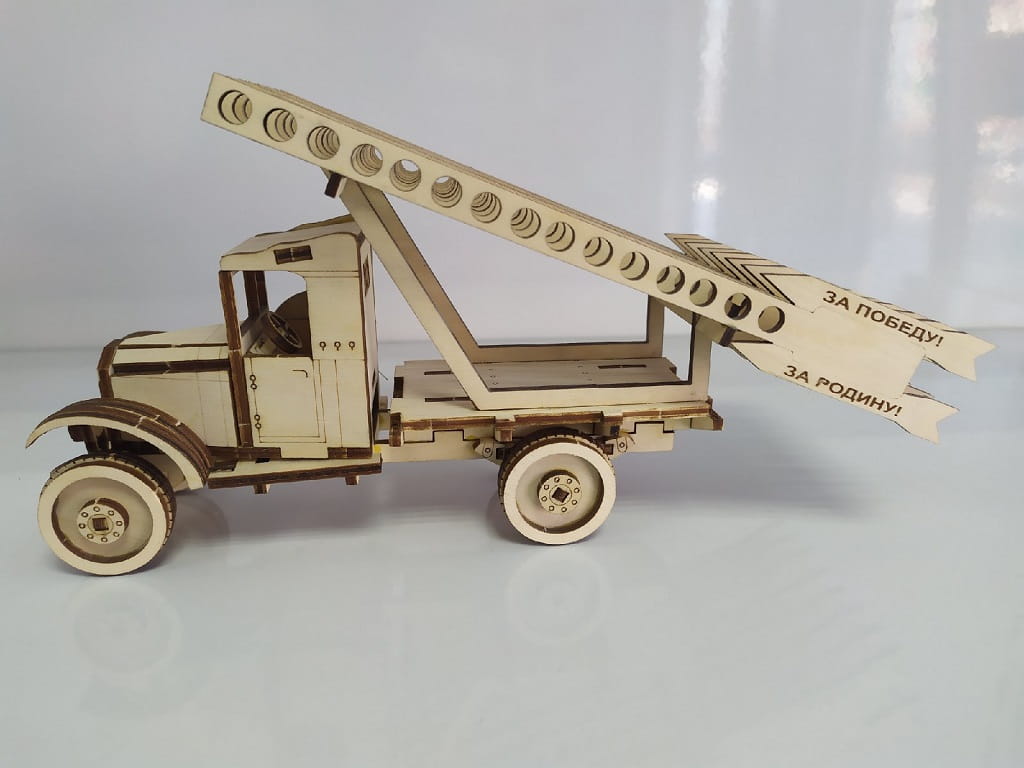 Laser Cut Katyusha Rocket Launcher 3D Wood Puzzle