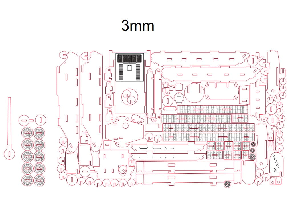 Laser Cut Soviet Medium Tank T 34 Wood Model