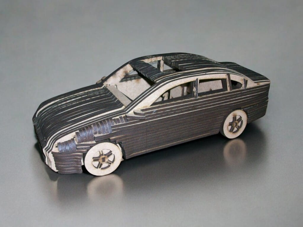 Laser Cut Opel Vectra Car Layered 3D Wood Model