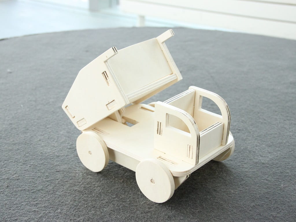 Laser Cut Wooden Toy Truck 3D Puzzle