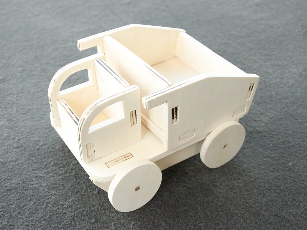 Laser Cut Wooden Toy Truck 3D Puzzle