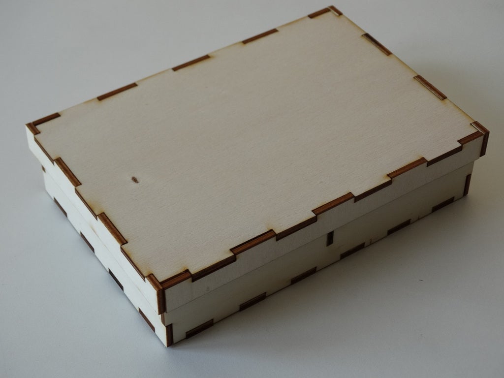 Laser Cut Wooden Sorting Storage Box With Lid