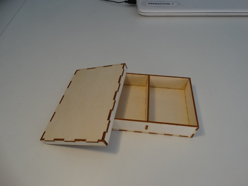 Laser Cut Wooden Sorting Storage Box With Lid