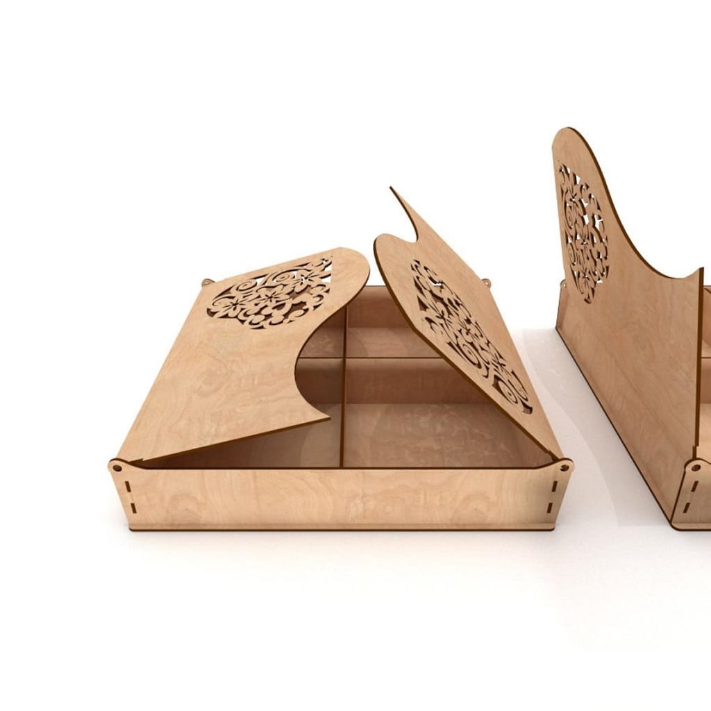 Laser Cut Wooden Love Gift Box