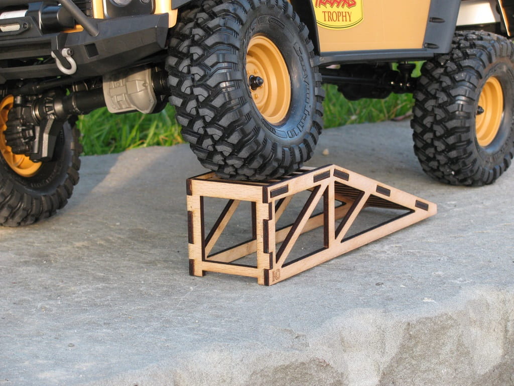 Laser Cut RC Car Model Ramp