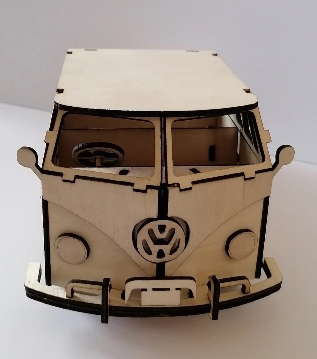 Laser Cut VW Kombi Van 3D Puzzle