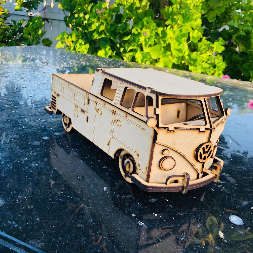 Laser Cut VW Kombi Van 3D Puzzle