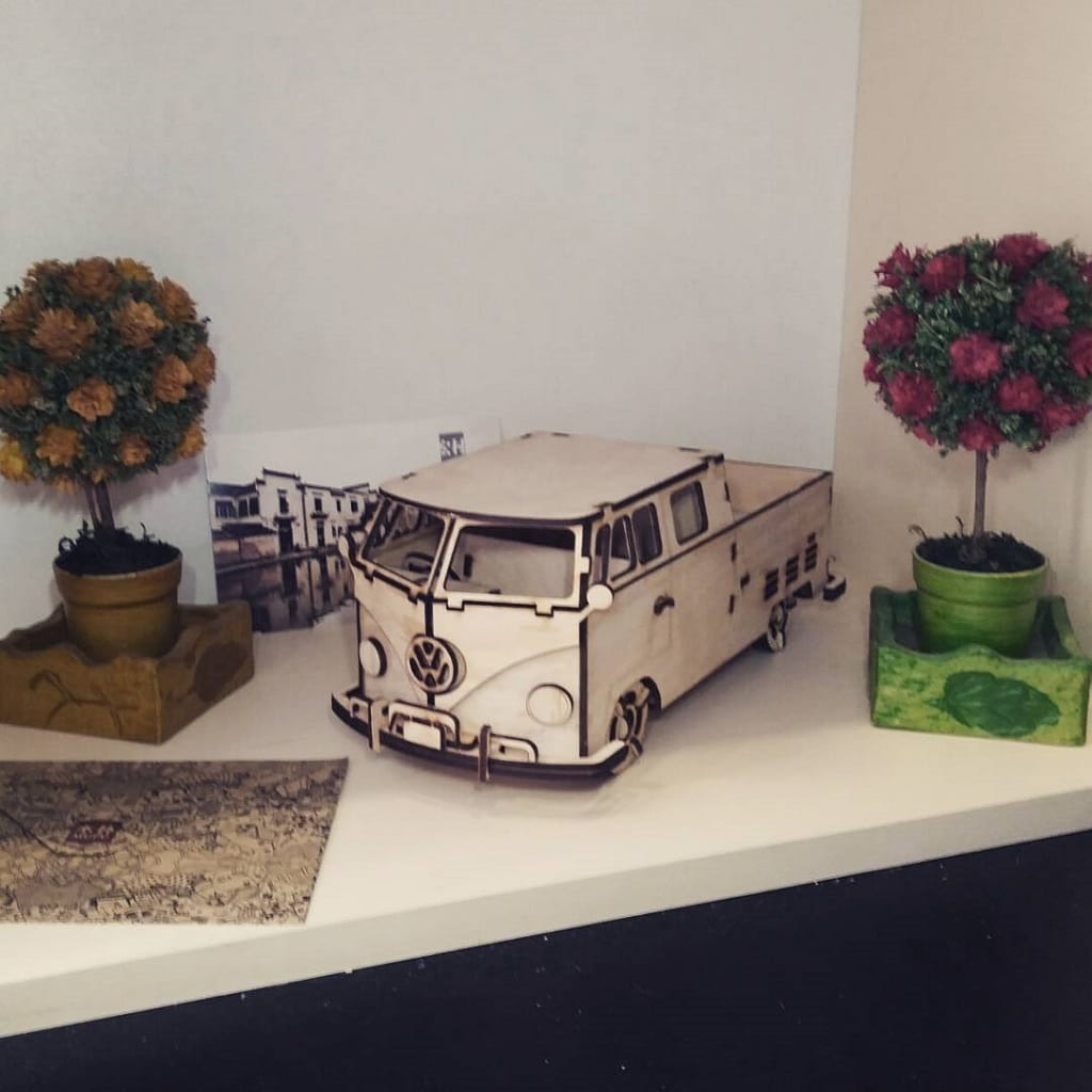 Laser Cut VW Kombi Van 3D Puzzle