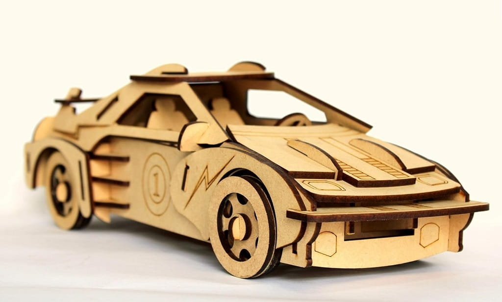 Laser Cut F 20 Car 3D Puzzle Wood Model