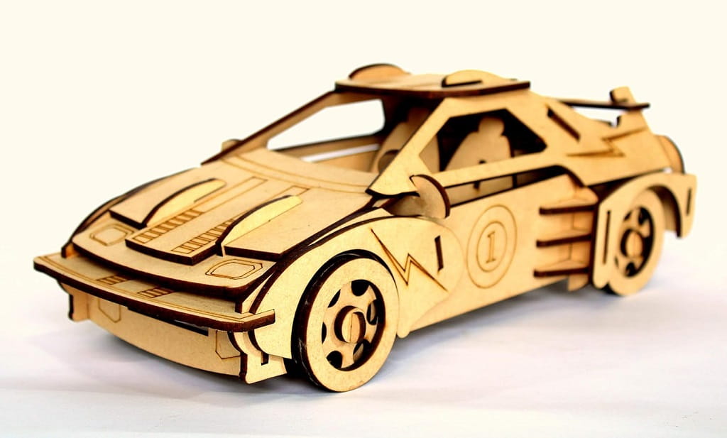 Laser Cut F 20 Car 3D Puzzle Wood Model