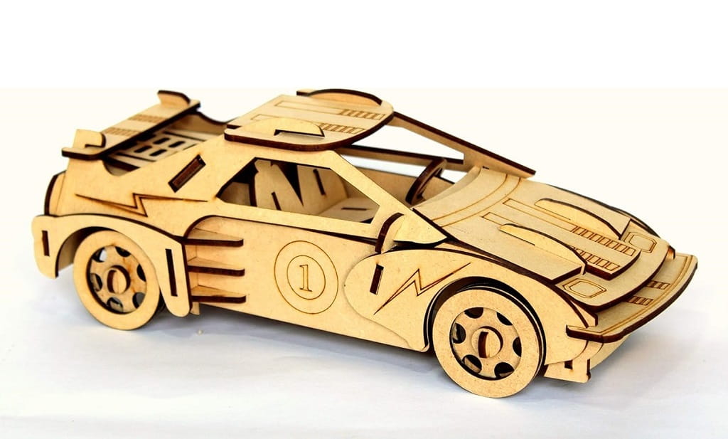 Laser Cut F 20 Car 3D Puzzle Wood Model