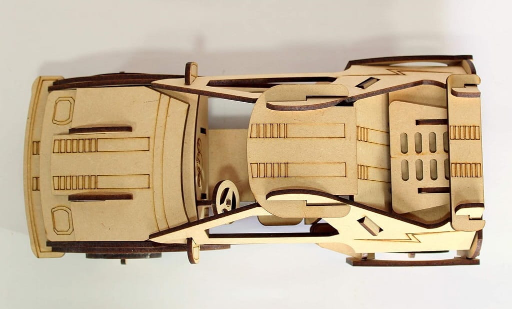 Laser Cut F 20 Car 3D Puzzle Wood Model