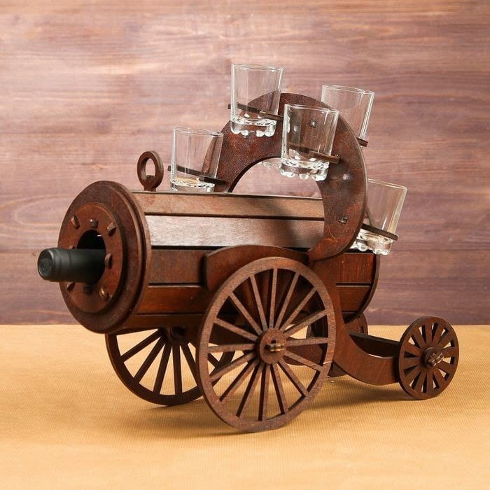 Laser Cut Minibar Machine Gun 3D Puzzle