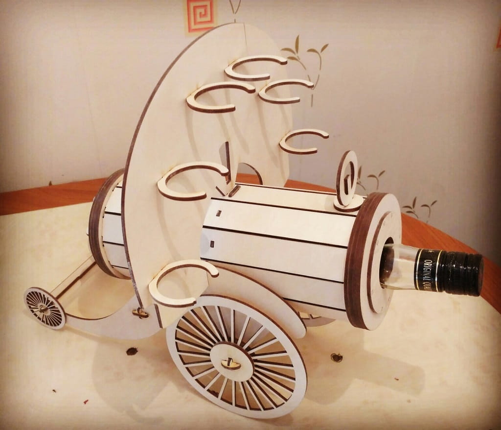 Laser Cut Minibar Machine Gun 3D Puzzle