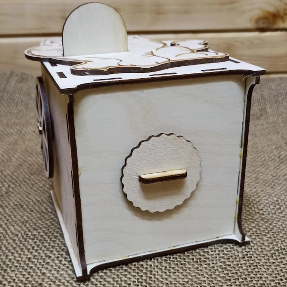 Laser Cut Cat Mechanical Coin Bank