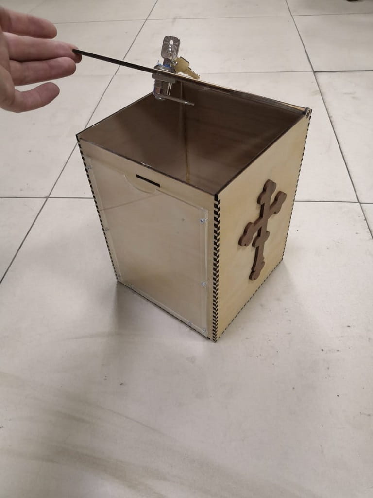 Laser Cut Donation Drop Box