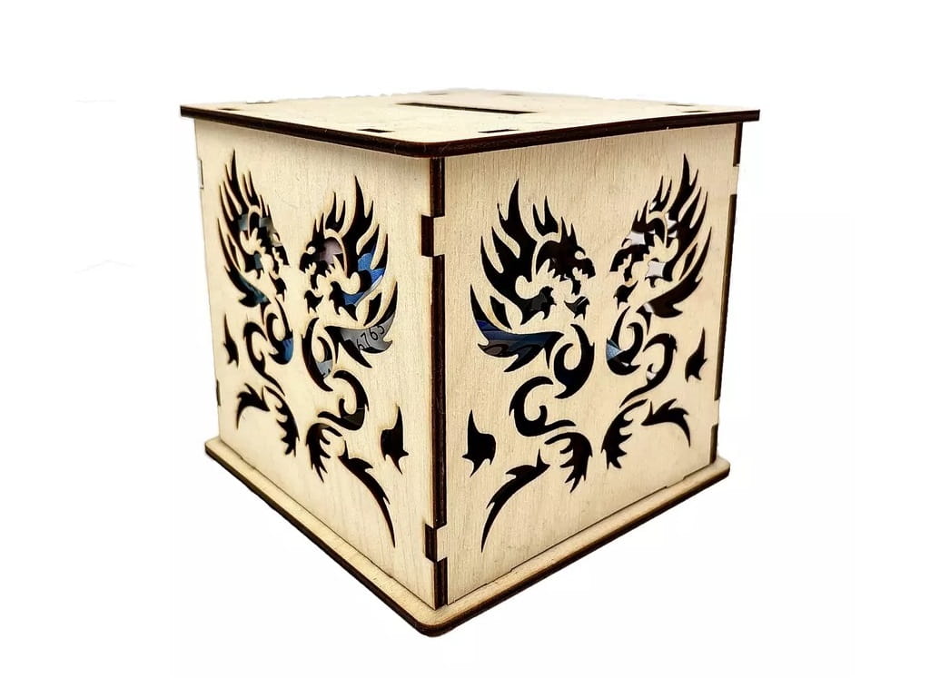 Laser Cut Dragon Piggy Bank Money Saving Box