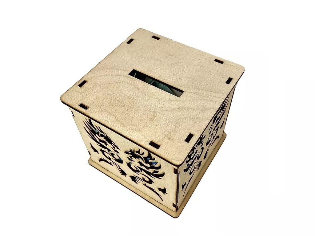 Laser Cut Dragon Piggy Bank Money Saving Box