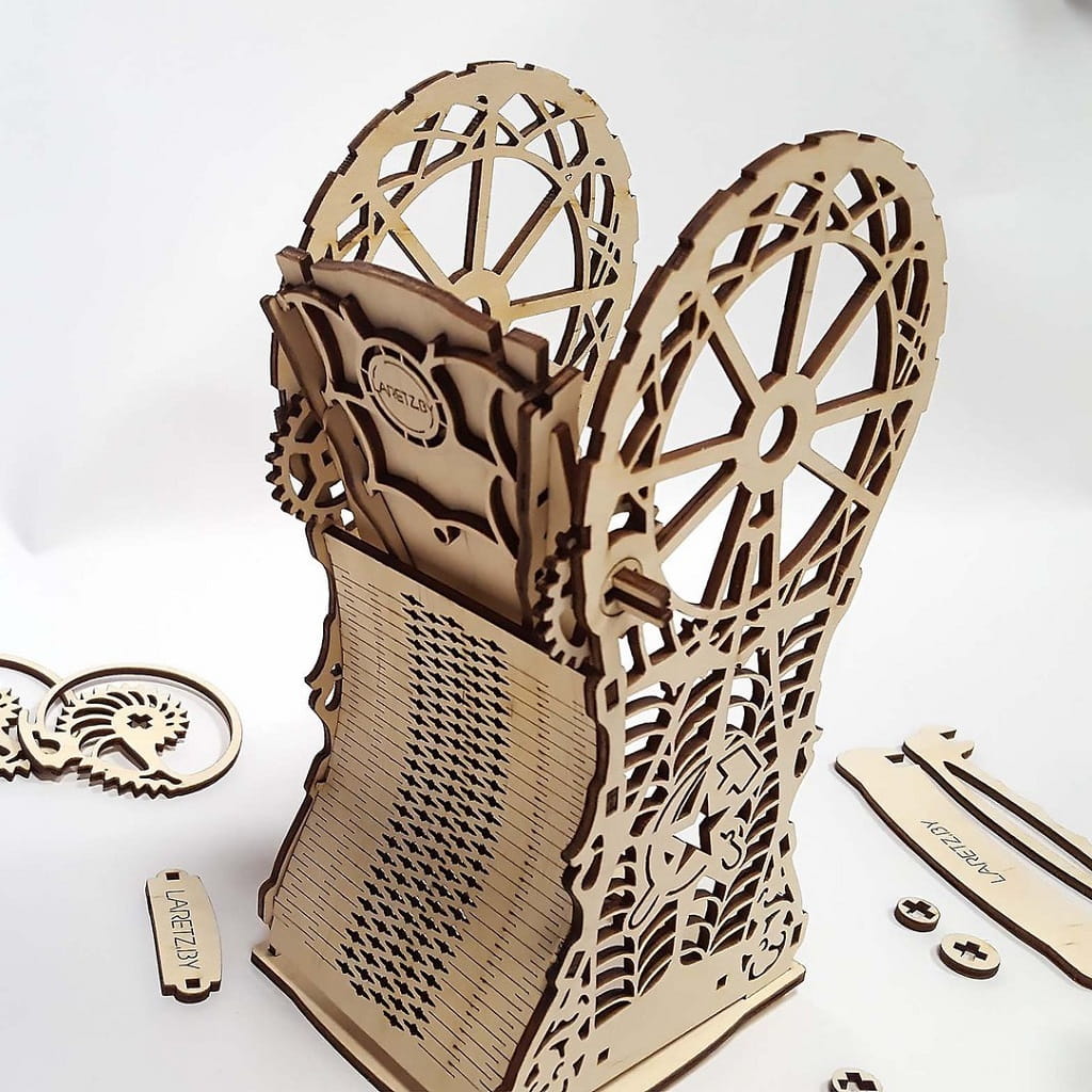 Laser Cut Mechanical Gear Piggy Bank