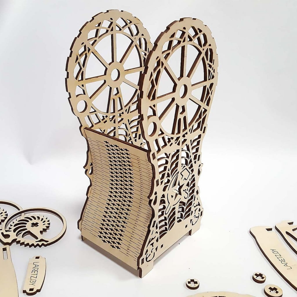 Laser Cut Mechanical Gear Piggy Bank