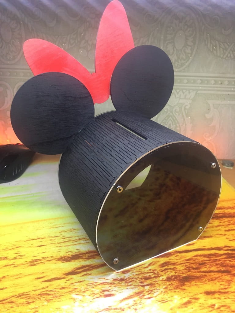 Laser Cut Minnie Mouse Piggy Bank