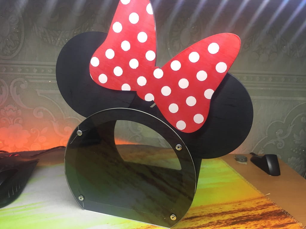 Laser Cut Minnie Mouse Piggy Bank