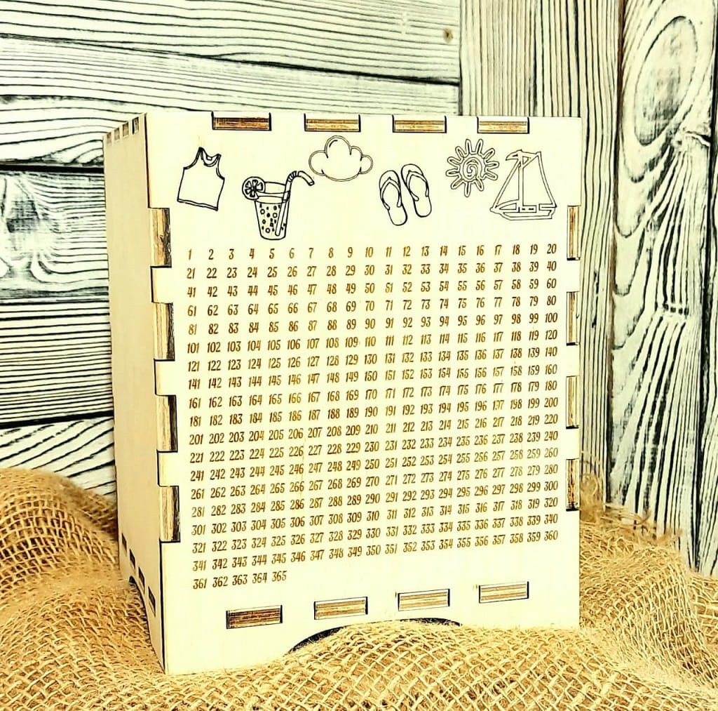 Laser Cut Money Saving Box With Counter