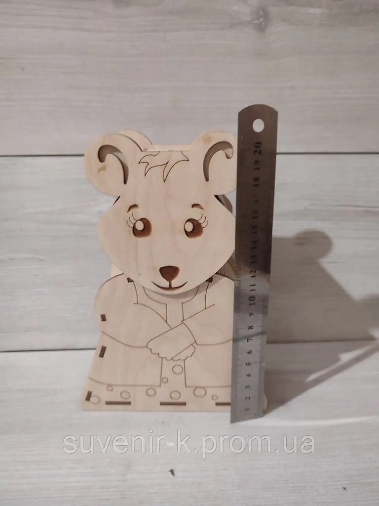 Laser Cut Mouse Piggy Bank for Kids