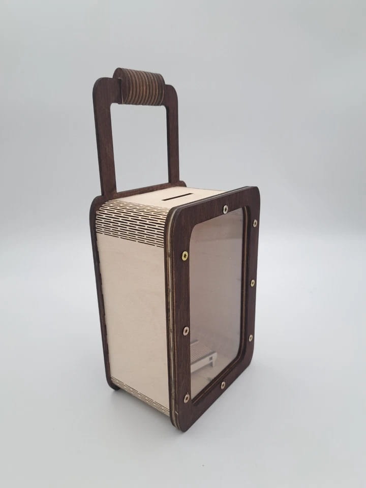 Laser Cut Suitcase Money Saving Box Piggy Bank