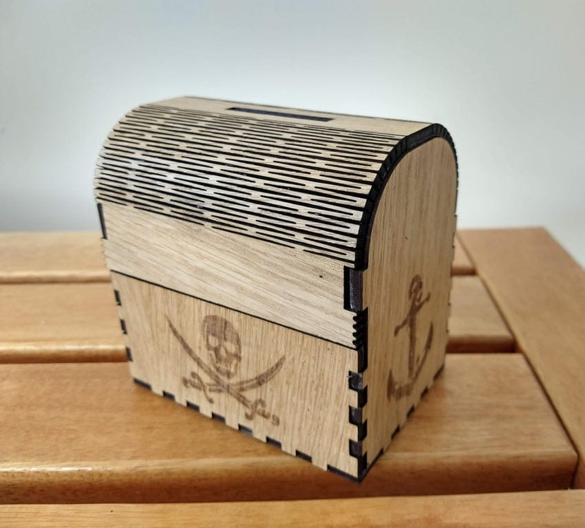 Laser Cut Treasure Chest Money Box Pirate Money Box
