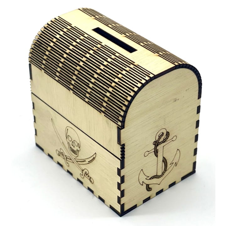 Laser Cut Treasure Chest Money Box Pirate Money Box