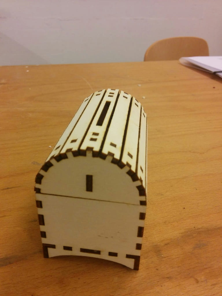 Laser Cut Treasure Chest Piggy Bank