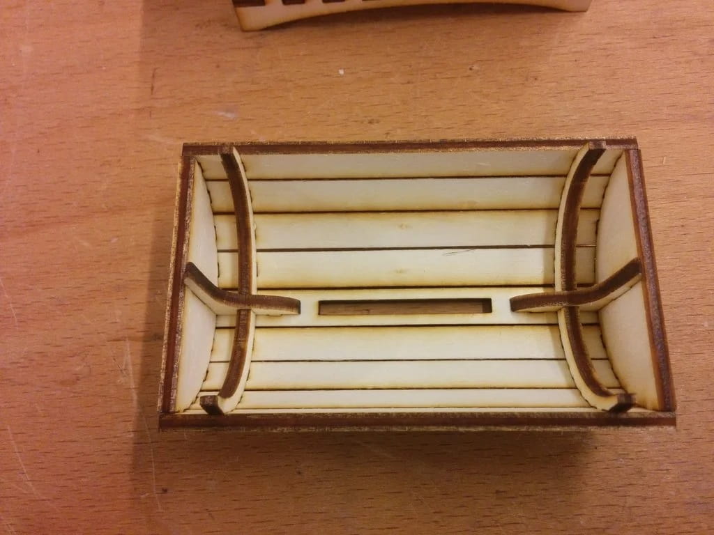Laser Cut Treasure Chest Piggy Bank