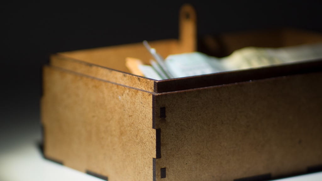 Laser Cut Wooden Donation Box