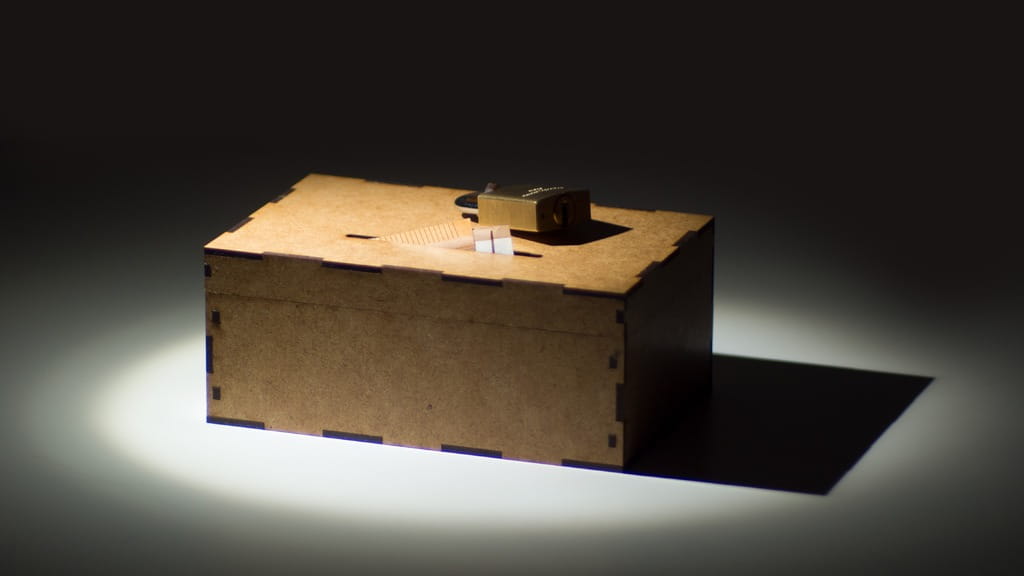 Laser Cut Wooden Donation Box