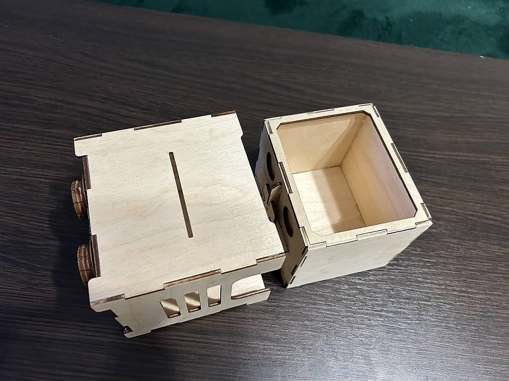 Laser Cut Wooden Money Box Safe with Lock