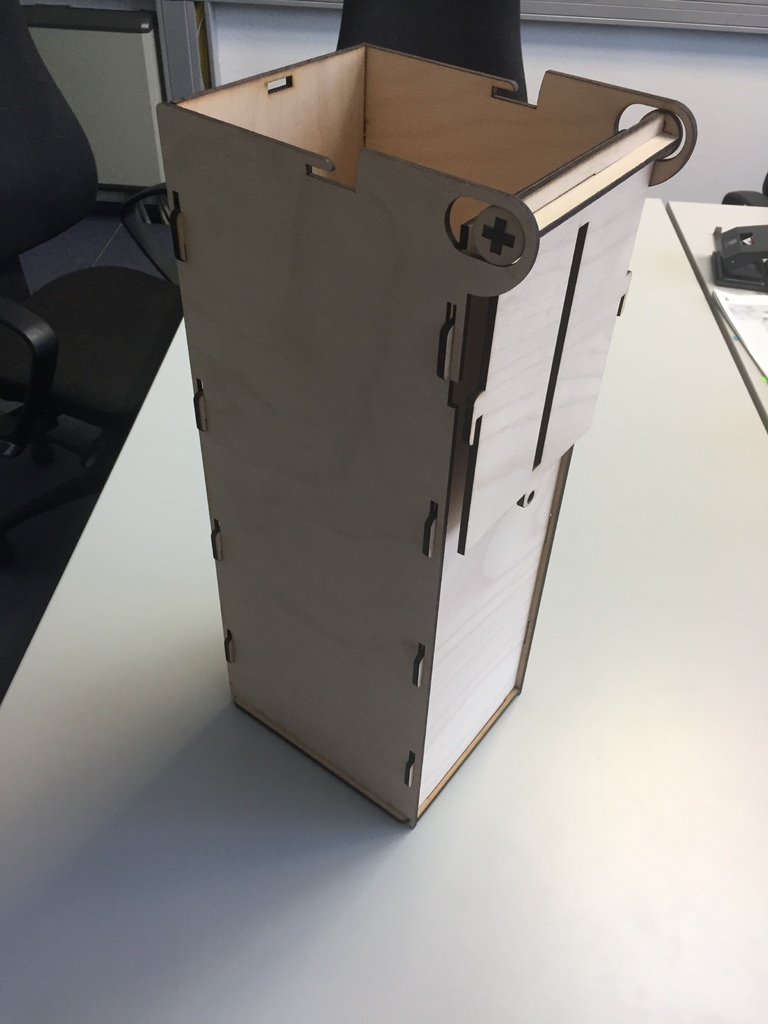 Laser Cut Wooden Self Locking Ballot Box