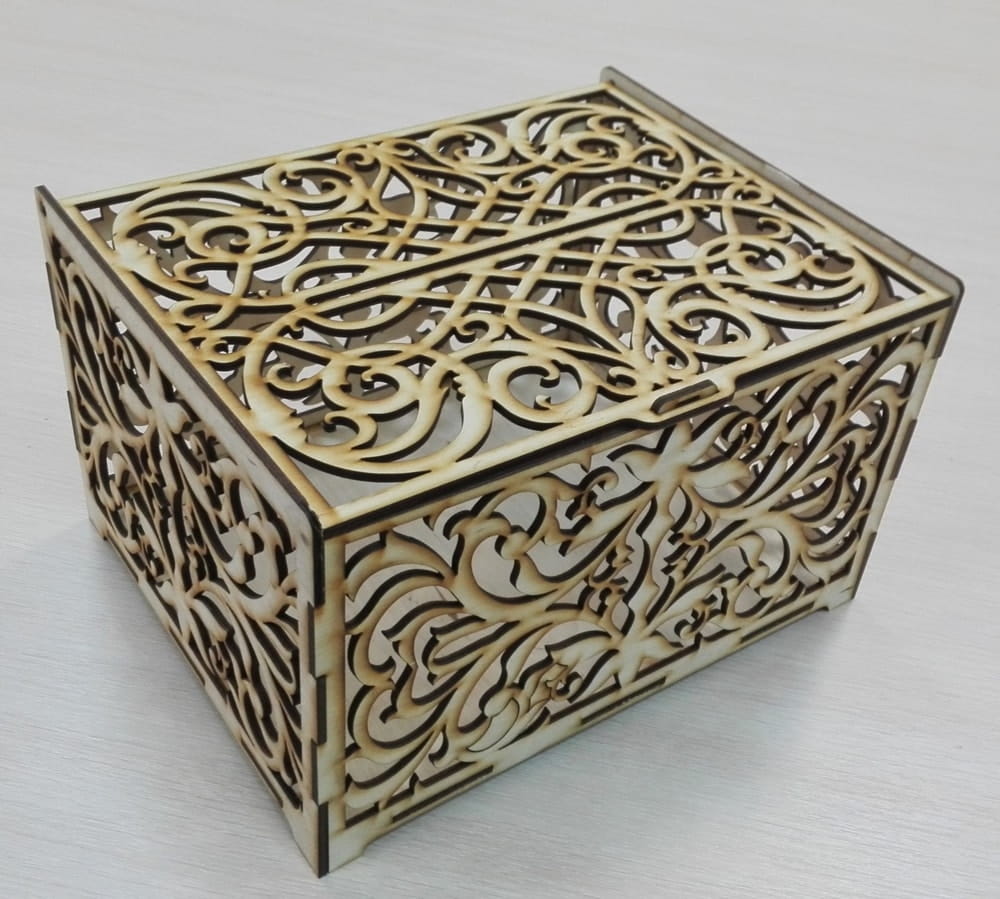Laser Cut Elegant Wedding Card Box