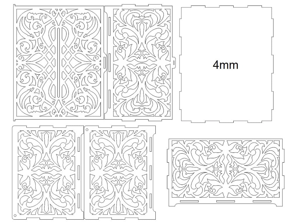 Laser Cut Elegant Wedding Card Box