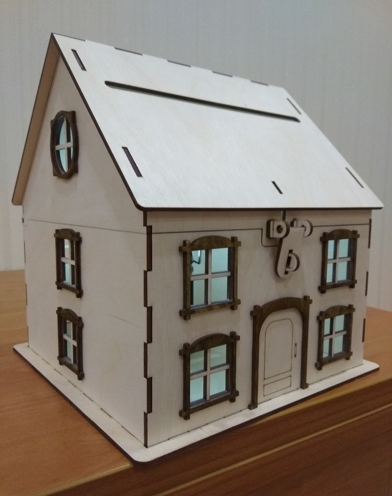 Laser Cut House Wedding Fund Money Box