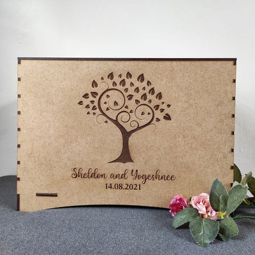 Laser Cut Wedding Guest Envelope Box