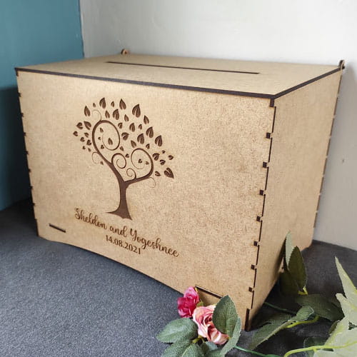 Laser Cut Wedding Guest Envelope Box